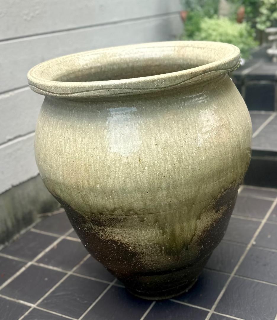 再値下げ　新品　信楽焼　傘立て　大壺　窯変　手造り　高さ60cm　新築祝　開店祝