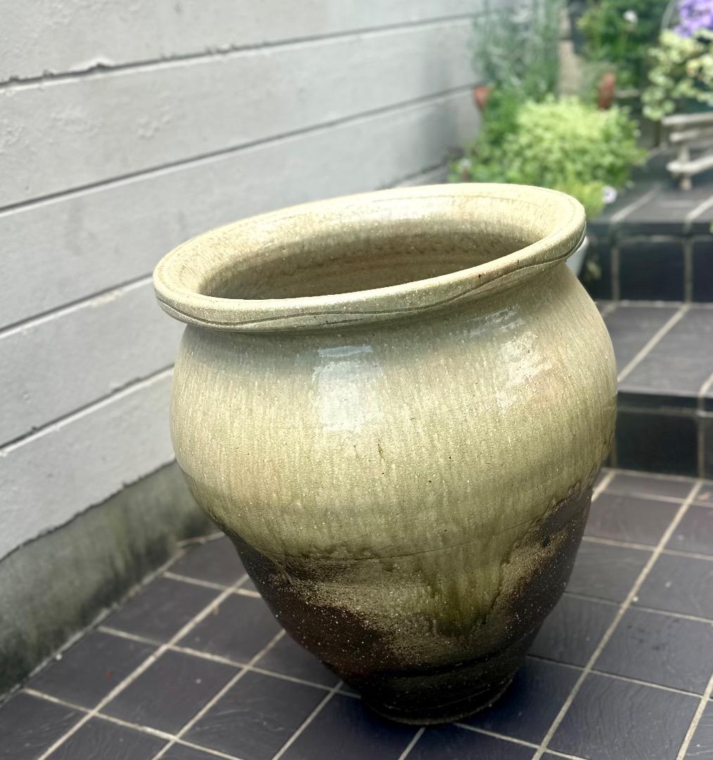 再値下げ　新品　信楽焼　傘立て　大壺　窯変　手造り　高さ60cm　新築祝　開店祝