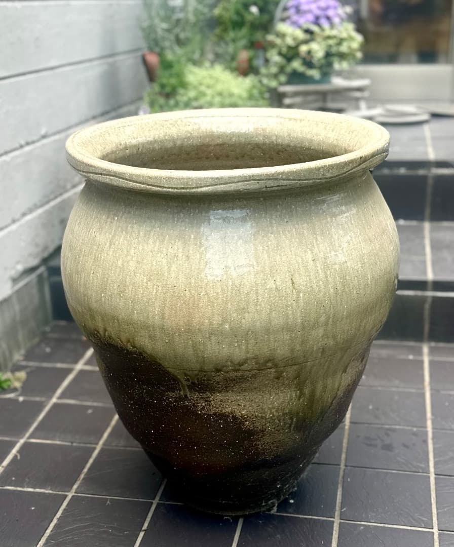 再値下げ　新品　信楽焼　傘立て　大壺　窯変　手造り　高さ60cm　新築祝　開店祝