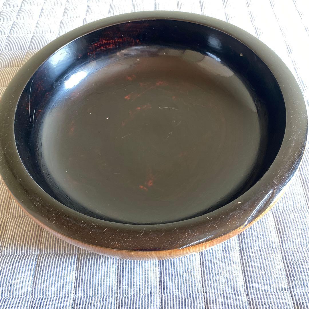 信州木曽　くり貫き　こね鉢　そば打ち　漆塗り　直径40センチ 木鉢 木製 レトロ