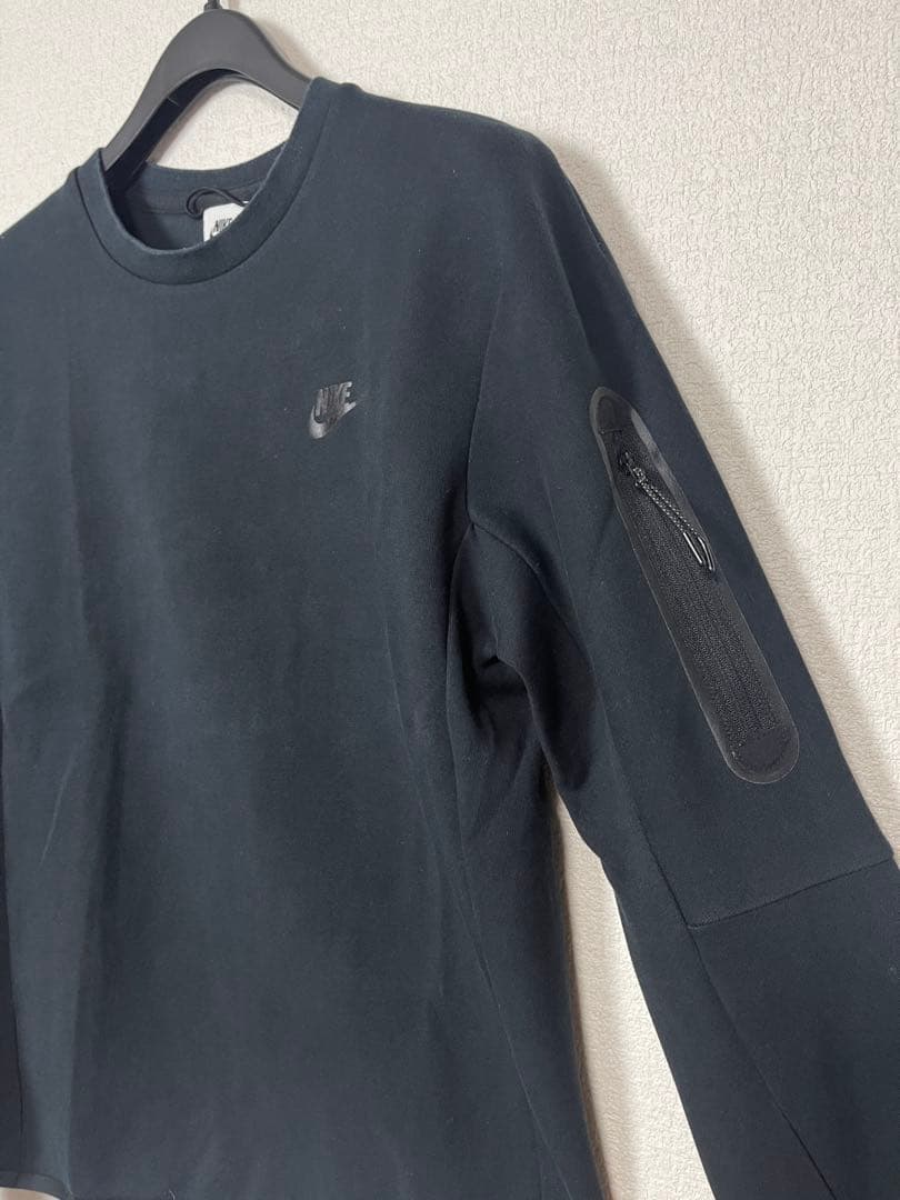 【希少】NIKE クルーネック版 テックフリース セットアップ 黒M 極美品