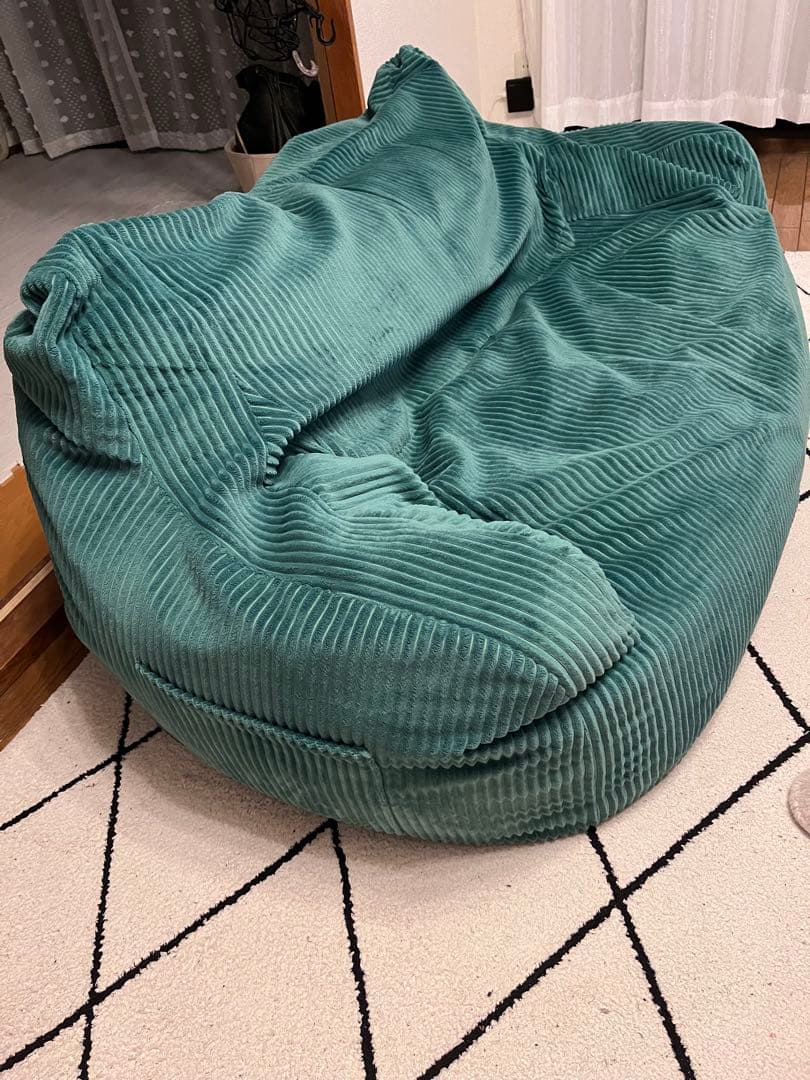 LOOSY 2人掛けビーズソファ グリーン