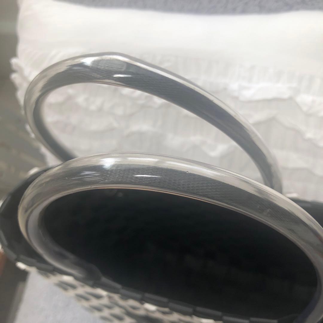 マルニ　かごバッグ　モノトーン