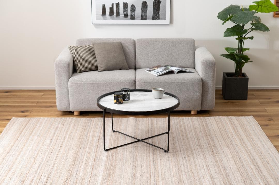 Lサイズ ラウンドテーブル 大理石柄 サイドテーブル CIR-502 N01