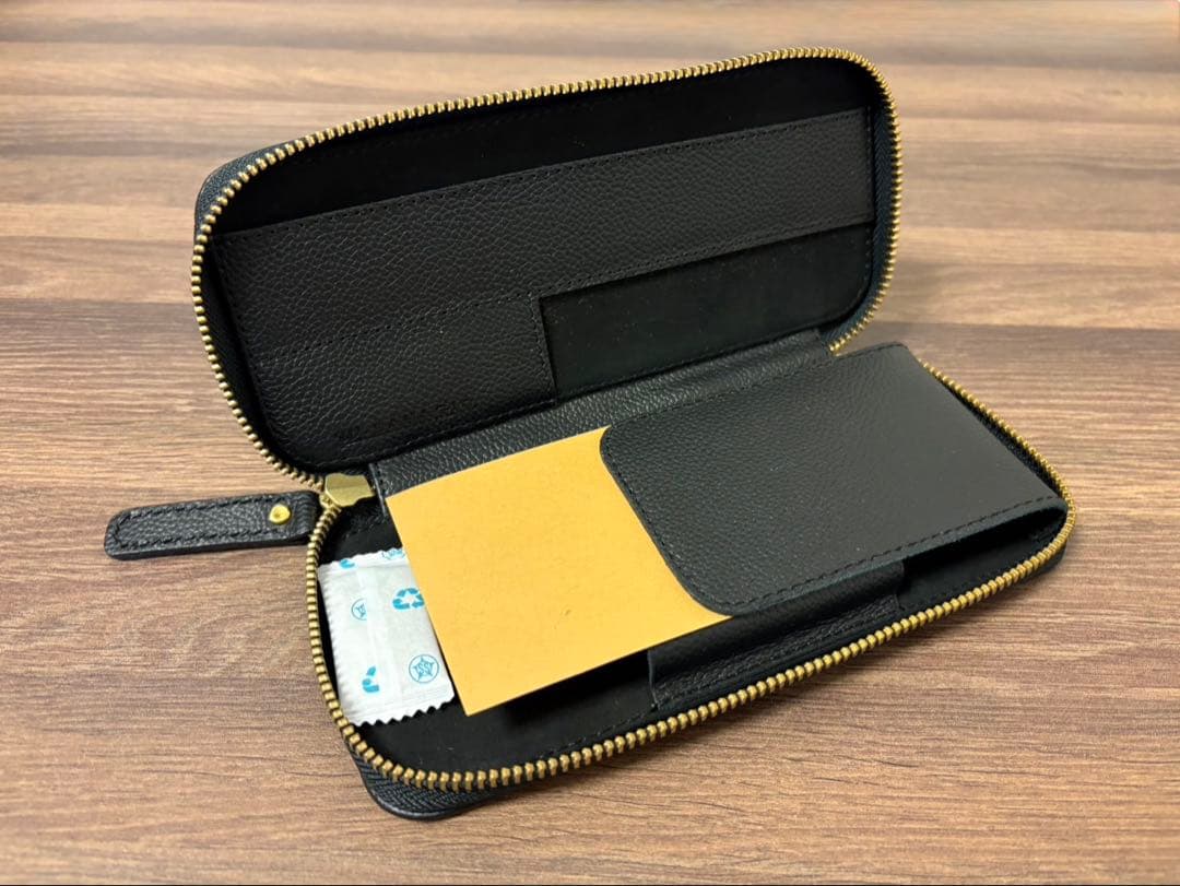 バハギア Bahagia&Craft ラウンドジップペンケース ブラック