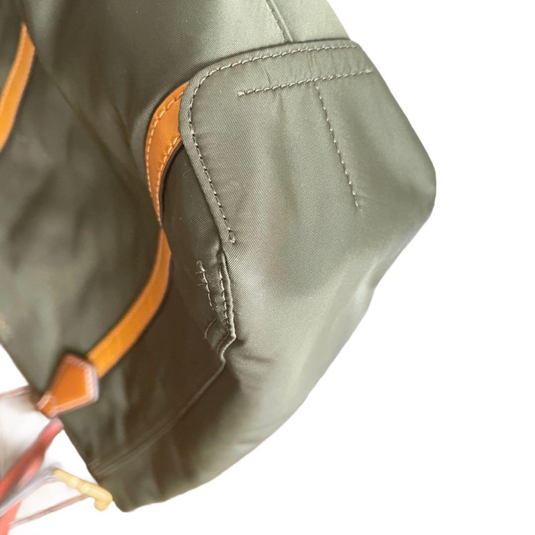 トリーバーチ　2way ショルダーバッグ　トートバッグ　カーキ