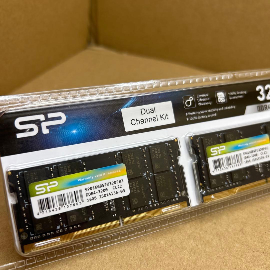 シリコンパワー デスクトップ　メモリ DDR4 3200 16GB x 2枚