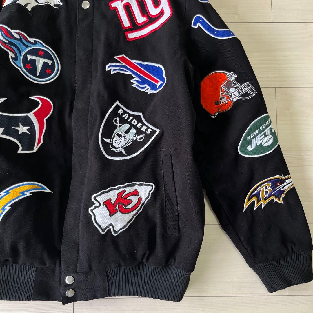 NFLチームロゴ刺繍スタジャン