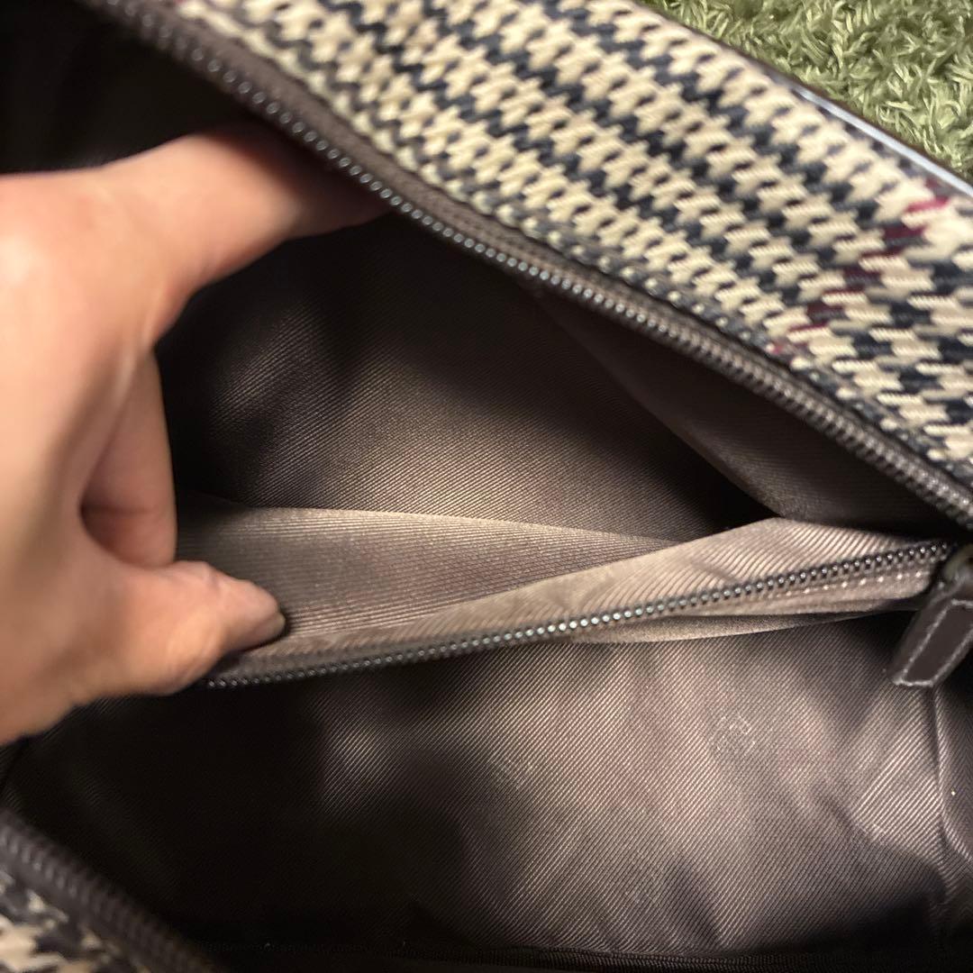 美品✨ラルフローレン 千鳥格子 ハンドバッグ ショルダーバッグ 持ち手長め