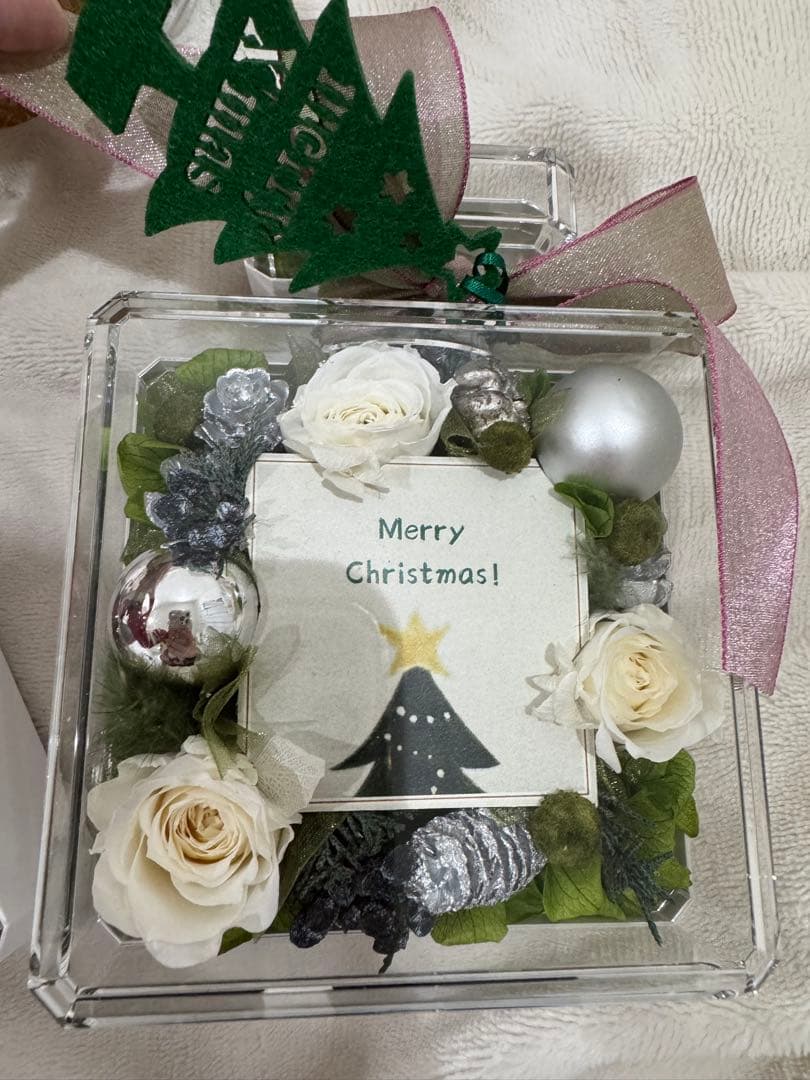 阪急百貨店 サトウ花店 プリザーブドフラワー クリスマス 3点セット