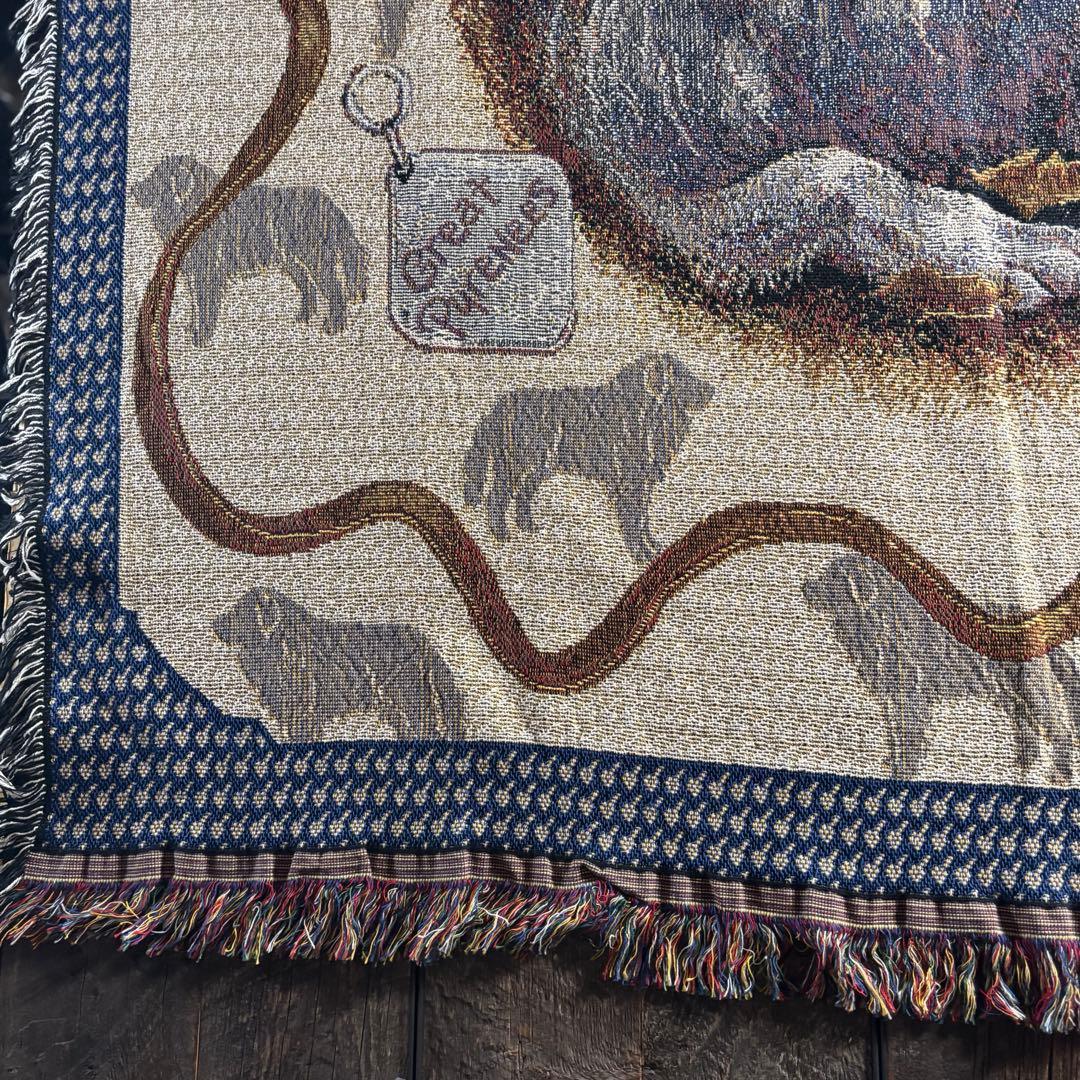 大判　犬タペストリー　USA製　グレートピレニーズ　コットンラグ　タグ付き　希少