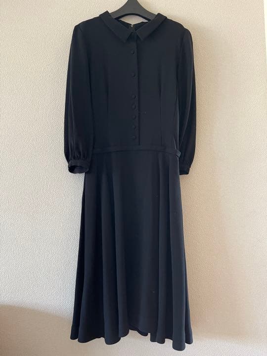 フォクシー　ブラックワンピース　袖付　40 卒業式　入学式