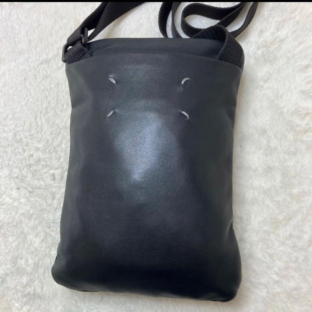 美品✨メゾンマルジェラ グラムスラム 4ステッチ 本革 ミニショルダーバッグ 黒