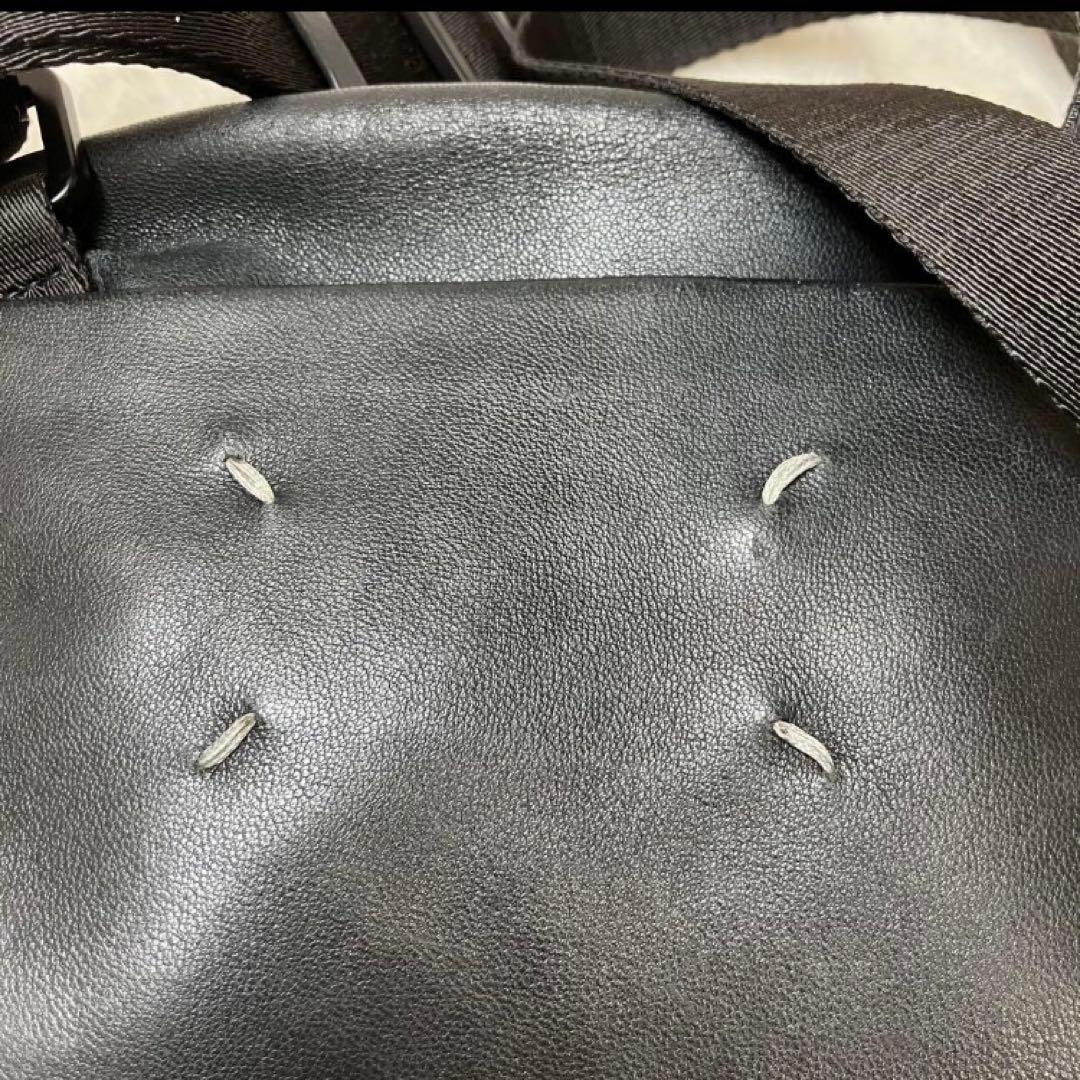 美品✨メゾンマルジェラ グラムスラム 4ステッチ 本革 ミニショルダーバッグ 黒