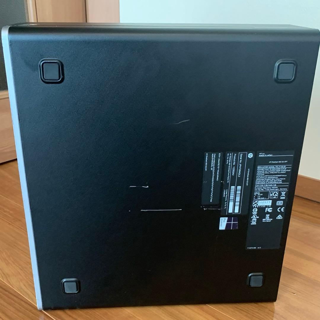 ミニPC HP EliteDesk 800 G3 SFF 8GB 500GB i7