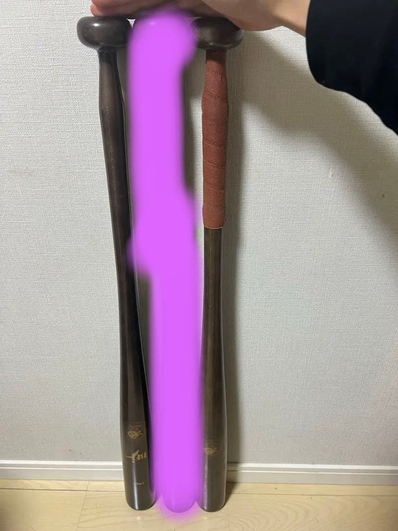特殊重心バット硬式用バットメイプル1本　合竹1本