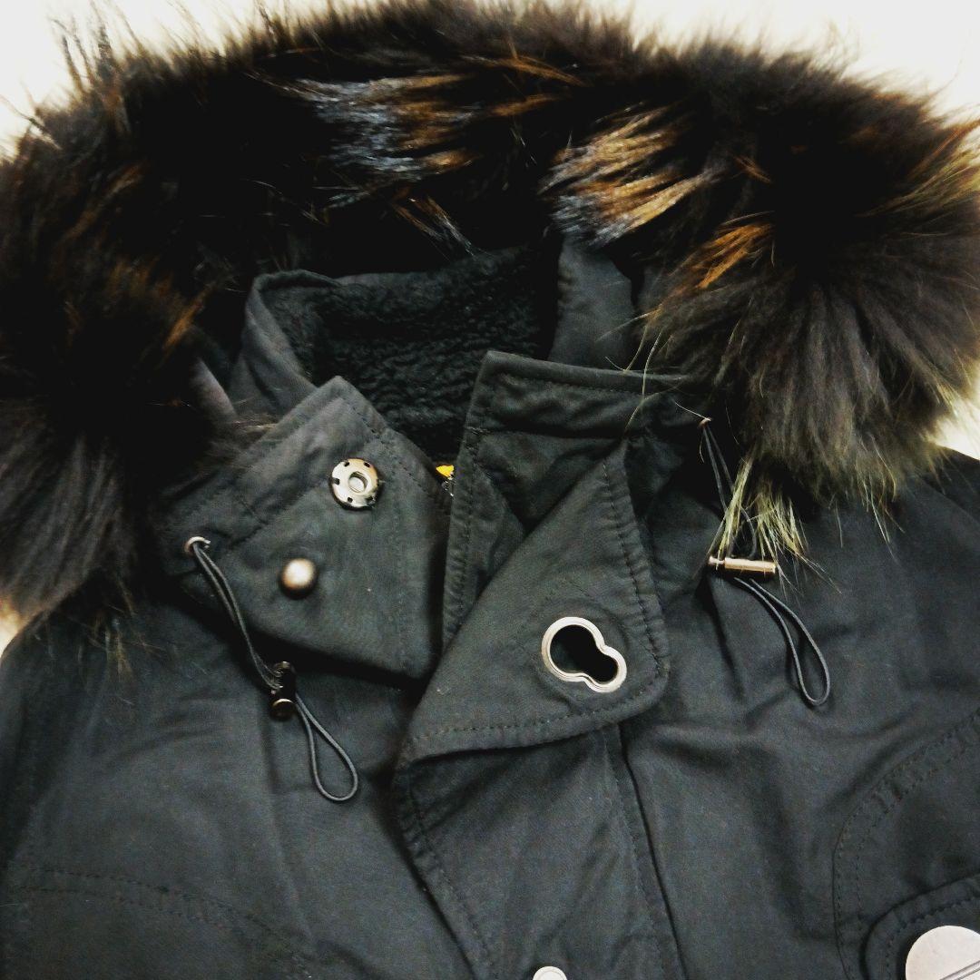 SLY スライ ラクーンファーモッズコート フェアリーグランジ ブラック Y2K