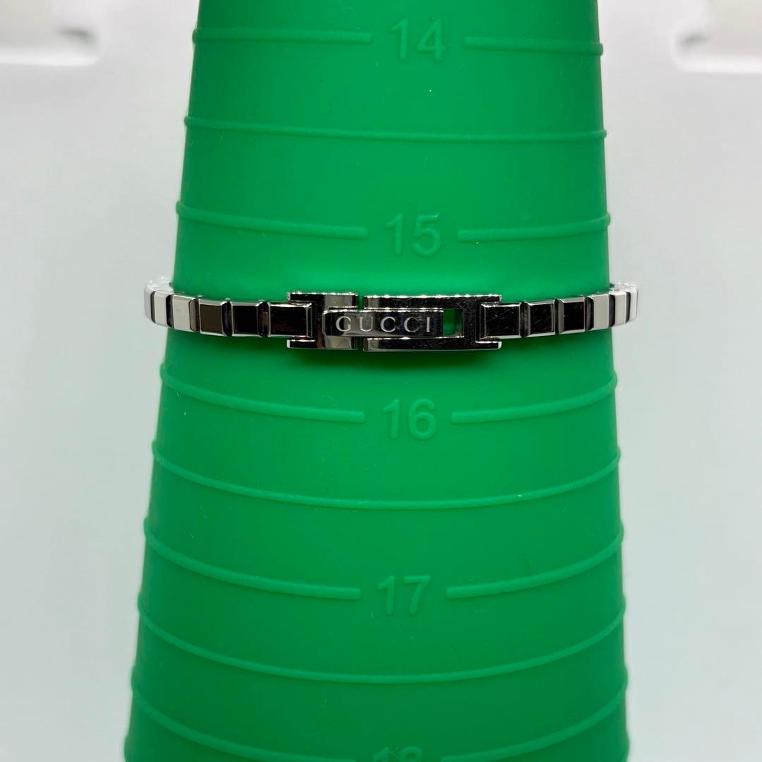 【稼働/新品電池】GUCCI 102 バングルウォッチ　Gスクエア ブラック