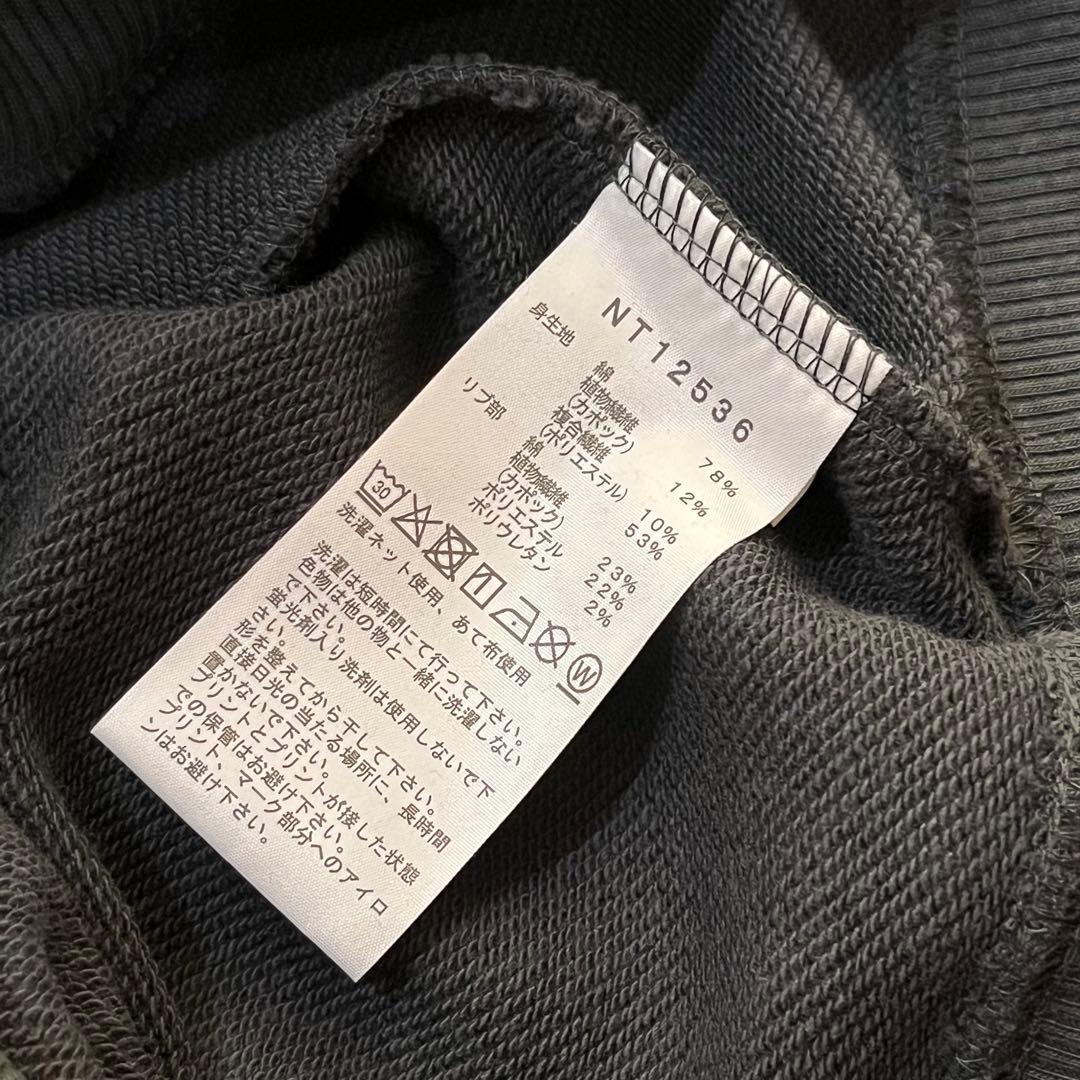 ★新品未使用 ノースフェイス スウェットLサイズ チャコール フクロウ