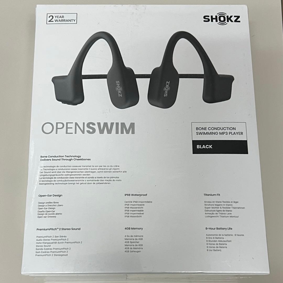 SHOKZ 骨伝導イヤホン OPEN SWIN ブラック 未開封新品