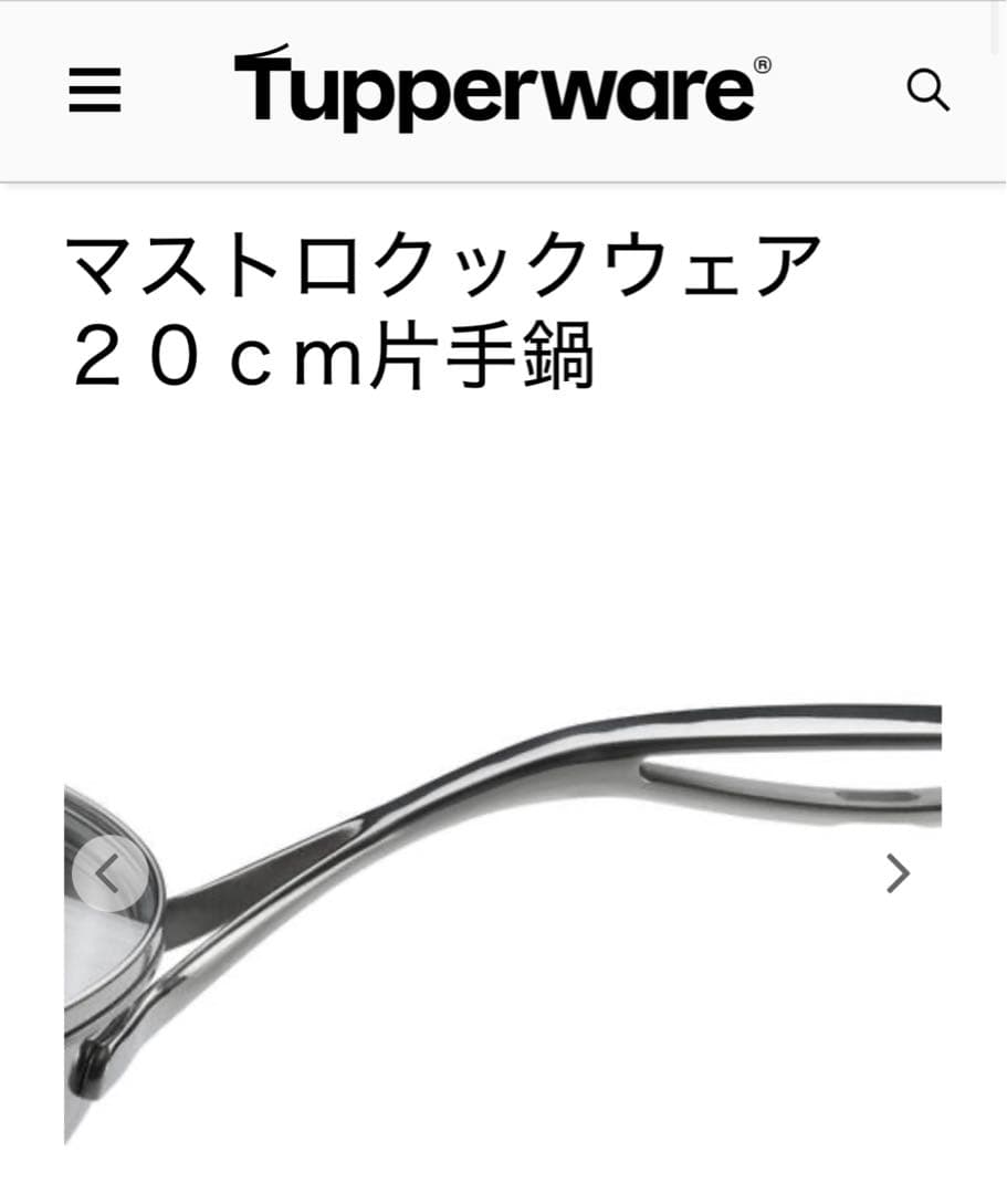 Tupperwareタッパーウェア マストロクックウェア20CM片手鍋2.8L