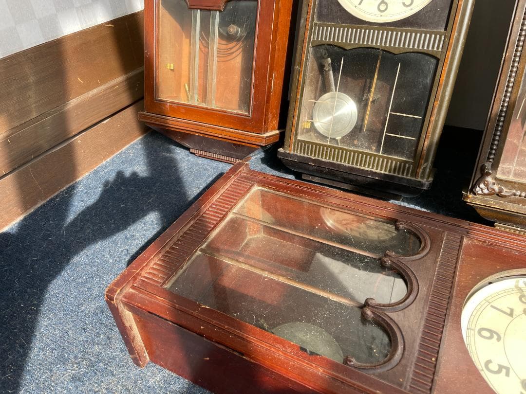 ボンボン時計 振り子時計 レトロ アンティーク 5点まとめ売り木製