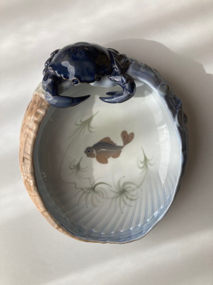 ロイヤルコペンハーゲン　クラブディッシュ　置物　蟹　アール・ヌーヴォー