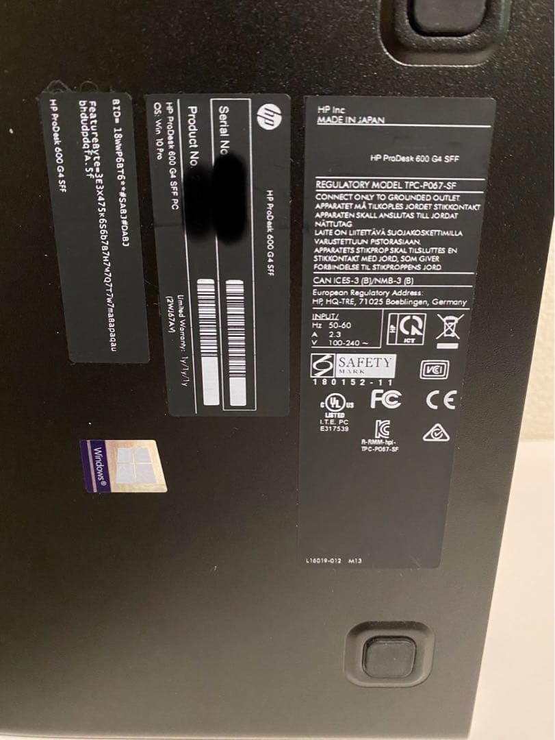 【デスクトップ】corei7 16GB SSD237GB＋HDD456GB 一式