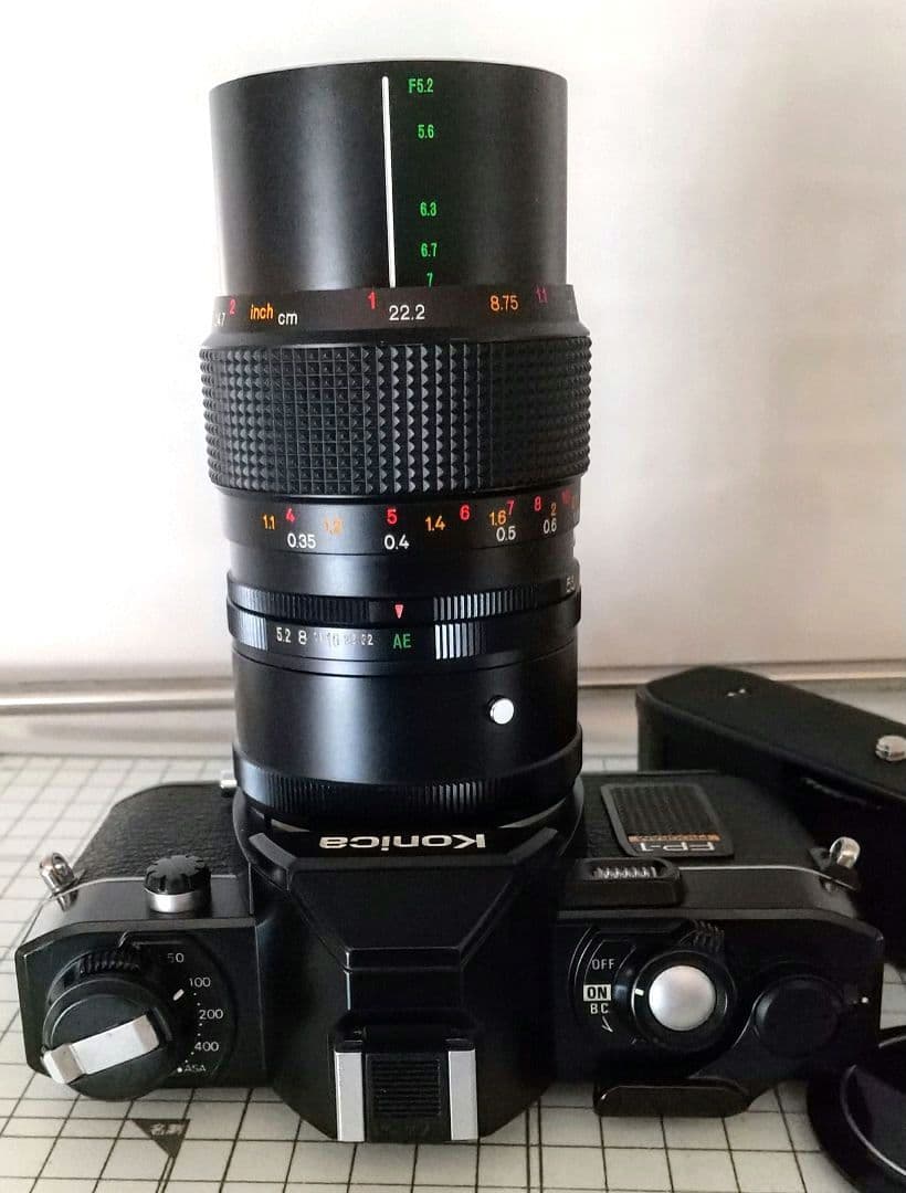 コニカ FP-1 フィルム 一眼レフ カメラ マクロレンズ ワインダー セット