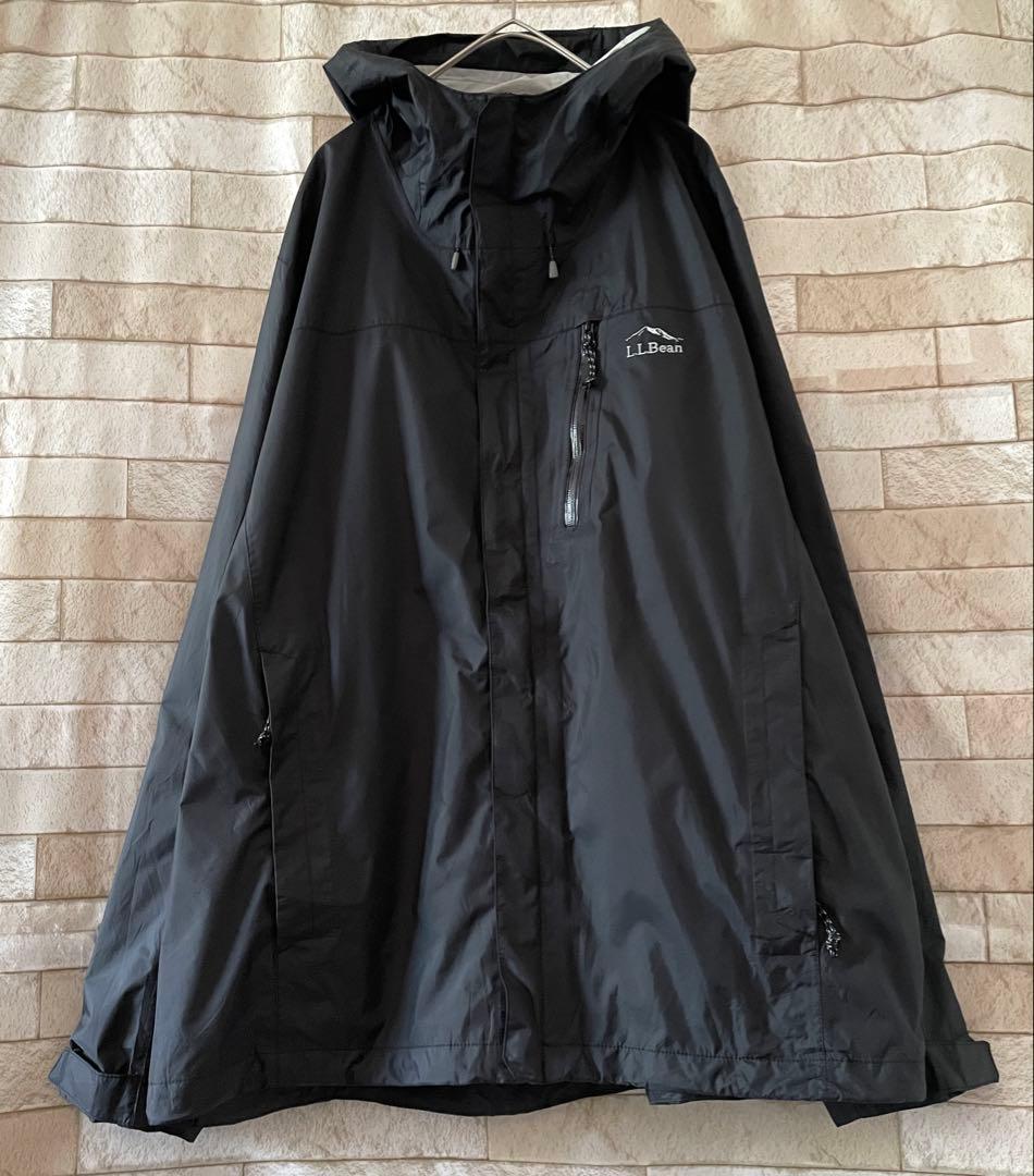 エルエルビーン マウンテンパーカー ナイロンジャケット 刺繍 ブラック XL