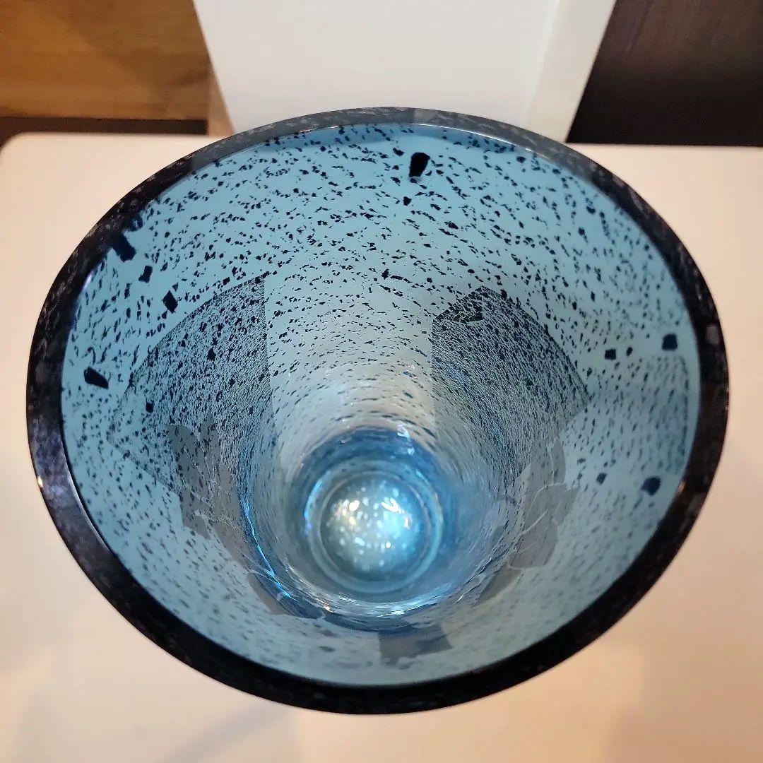 東洋 佐々木ガラス 花瓶 花模様 金箔 東京都知事指定 伝統工芸品