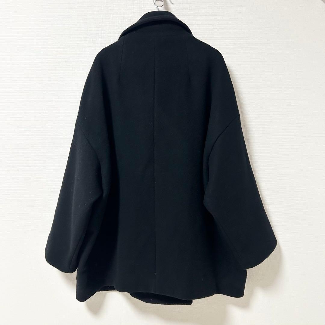 美品✨ノーブル　スタンドカラーオーバーコート　ブラック