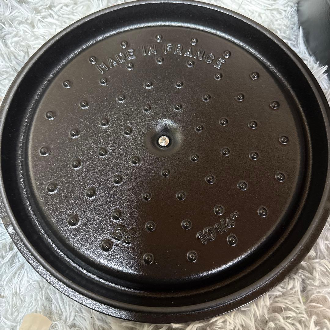 Staub ストウブ　シャロー　ラウンド　ココット　26cm ブラック