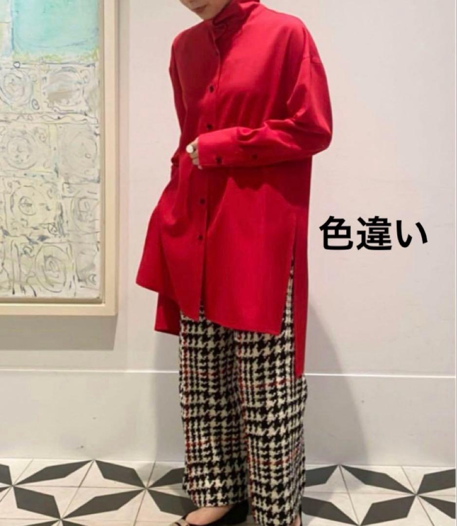 CABaN キャバン　ウールツイル　ハイネックロングシャツ　S ダークネイビー