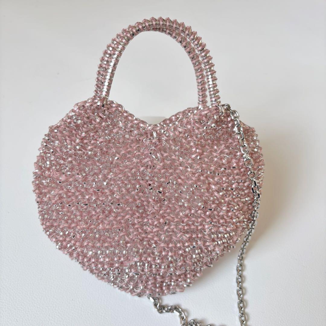 現行品　アンテプリマ　クオーリ　フラミンゴシルバー　2way チェーン付き