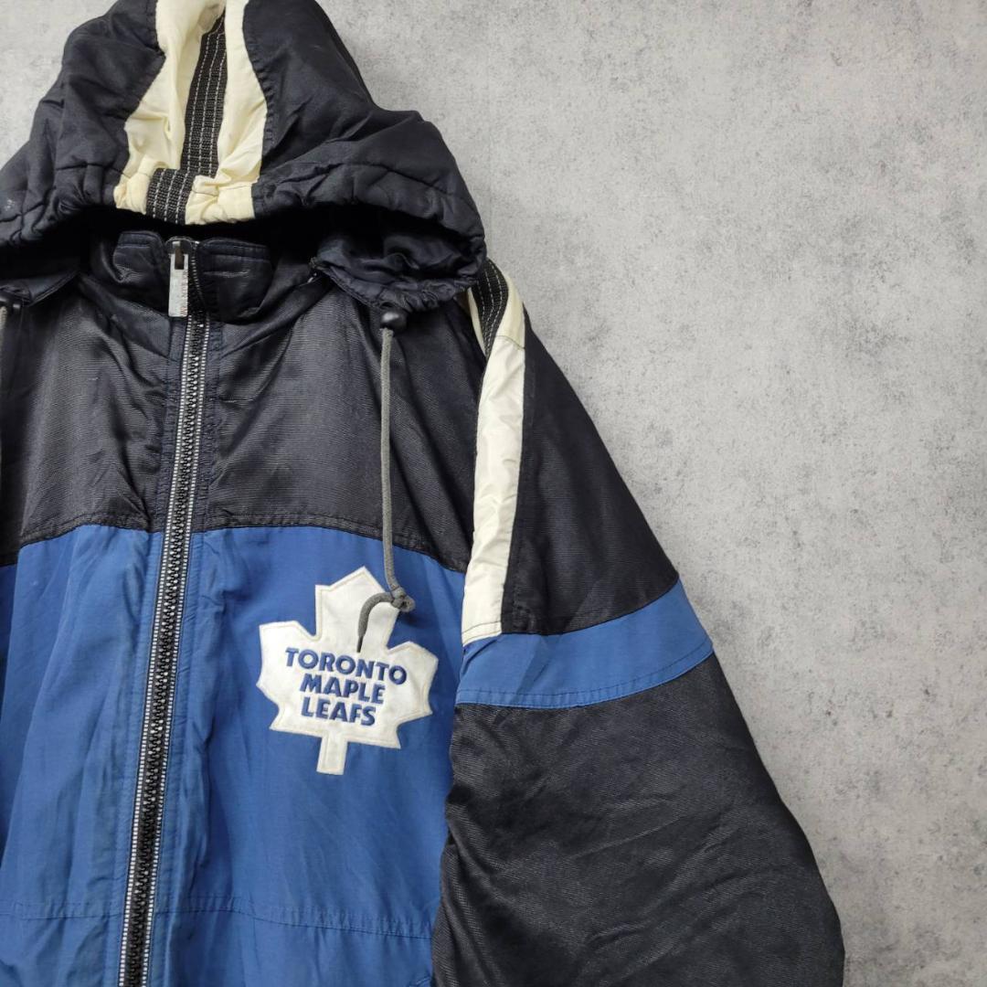 古着 90s スターター NHL トロントメープルリーフス ナイロンジャケット