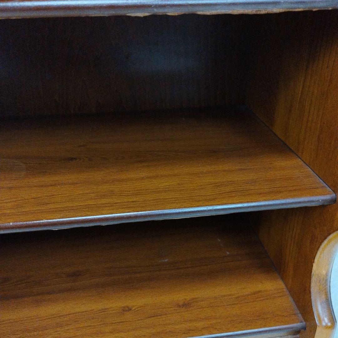 【美品】昭和レトロ カリモク コロニアル 木製ラック スリッパラック 古家具