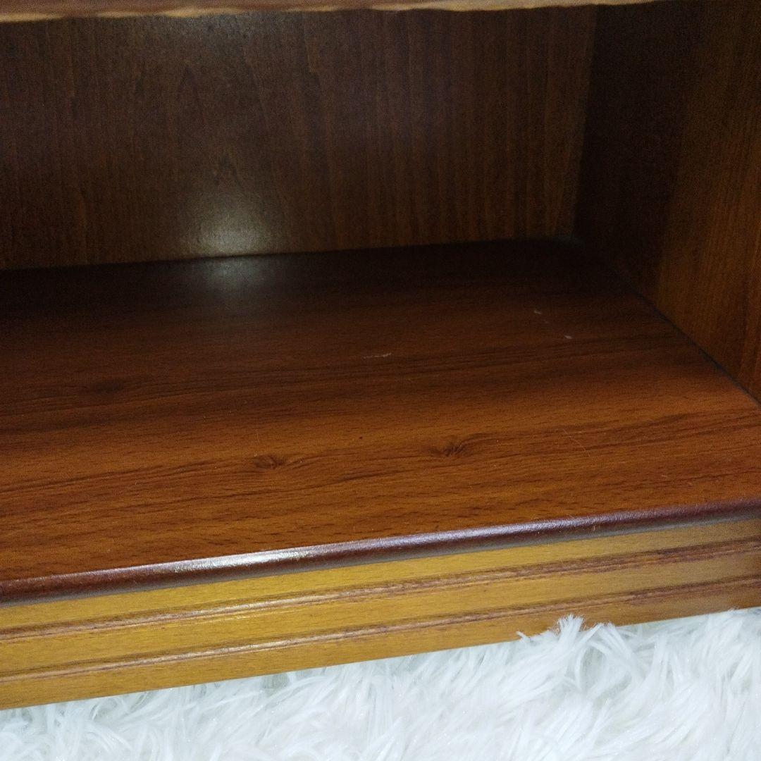 【美品】昭和レトロ カリモク コロニアル 木製ラック スリッパラック 古家具