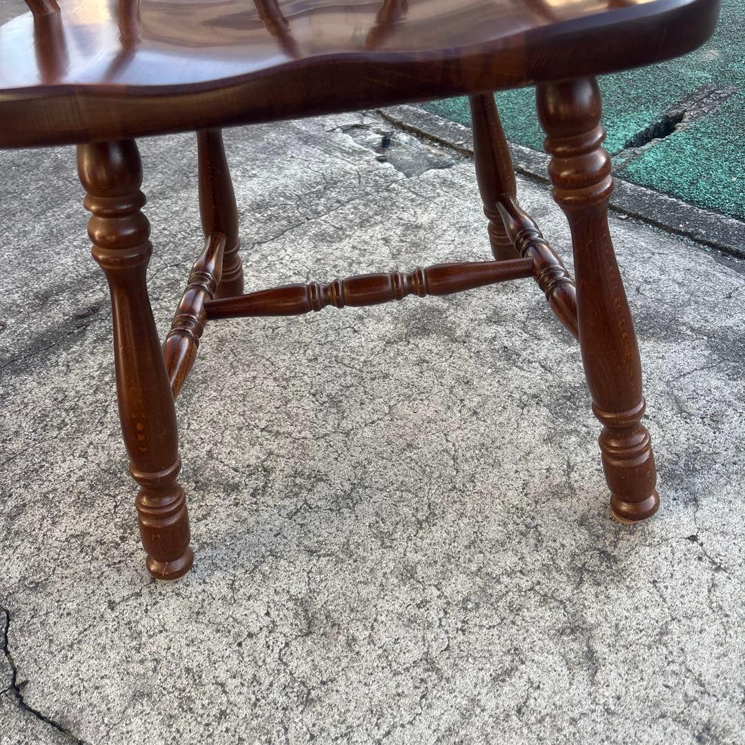 飛騨産業 キツツキ アームチェア 持ち手 ろくろ脚 ヴィンテージ②