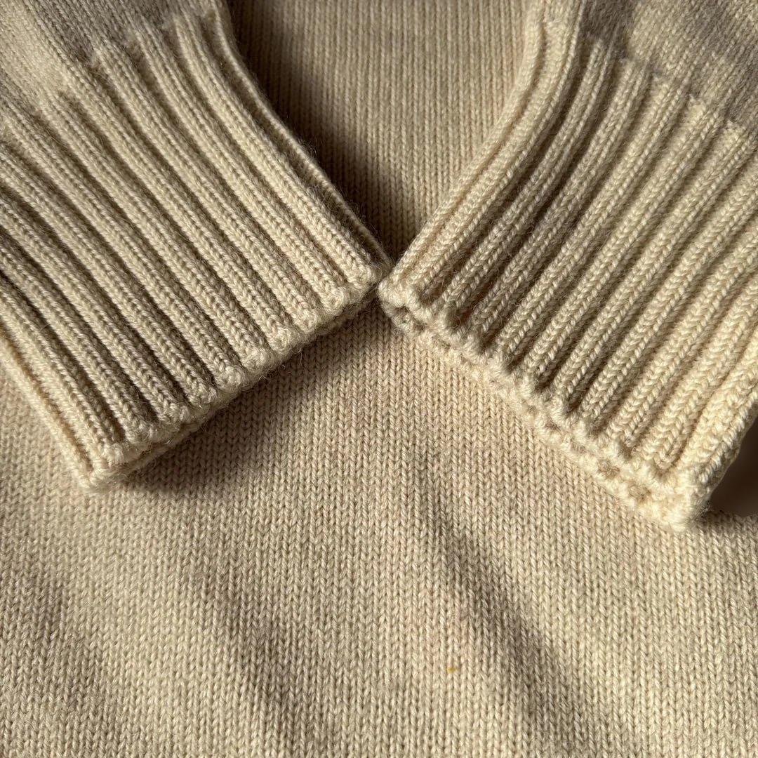 英国製【ルトリコチュール】ガンジーセーター　ナチュラル　40