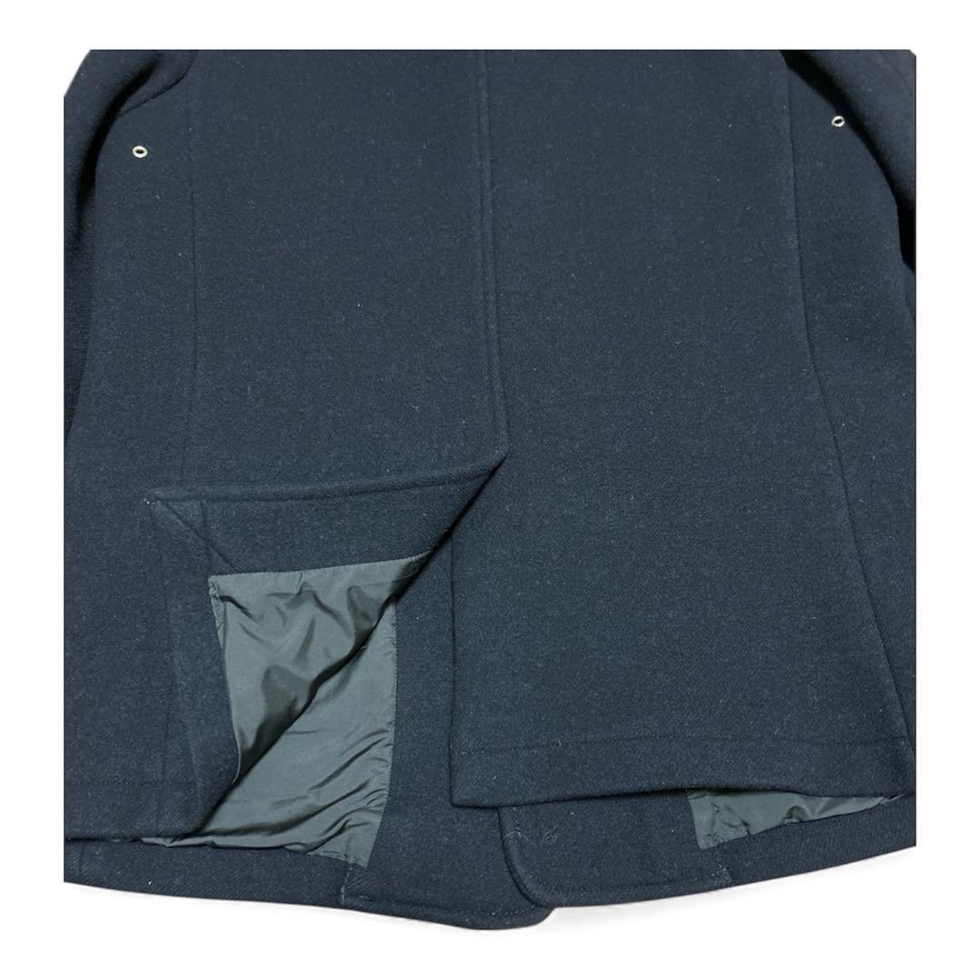 【美品】SHIPS super140s Pコート ウール100% ネイビー　M