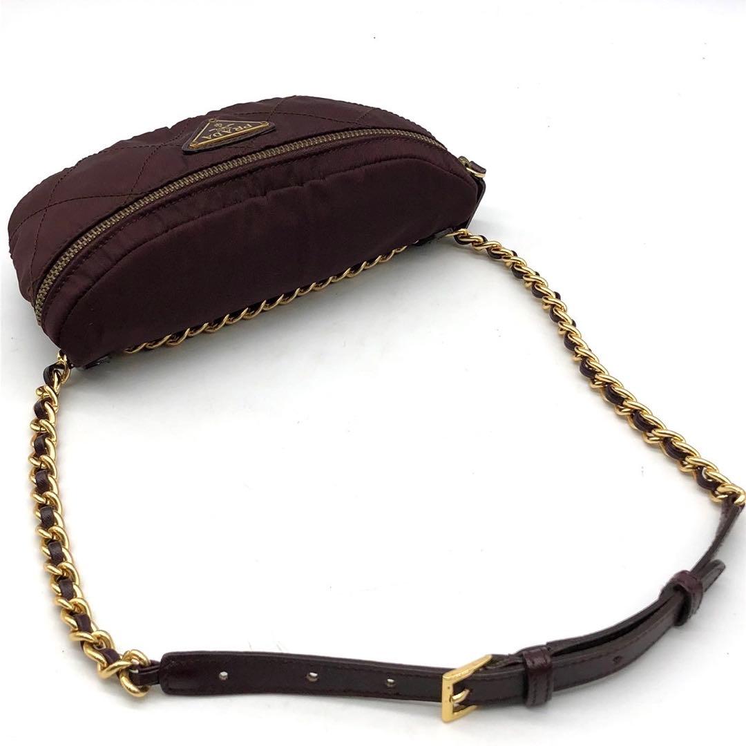 ✨極希少・美品✨プラダ チェーンウエストバッグ 三角ロゴ キルティング ナイロン