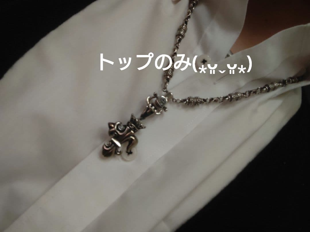 ロードキャメロット百合王冠十字トップ☆オマケ、チェーン 50cm♪シルバー925