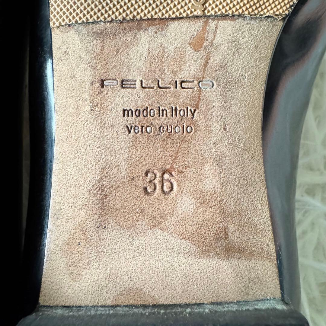 【ペリーコ】アネッリ パンプス ポインテッドトゥ レザー 36 黒