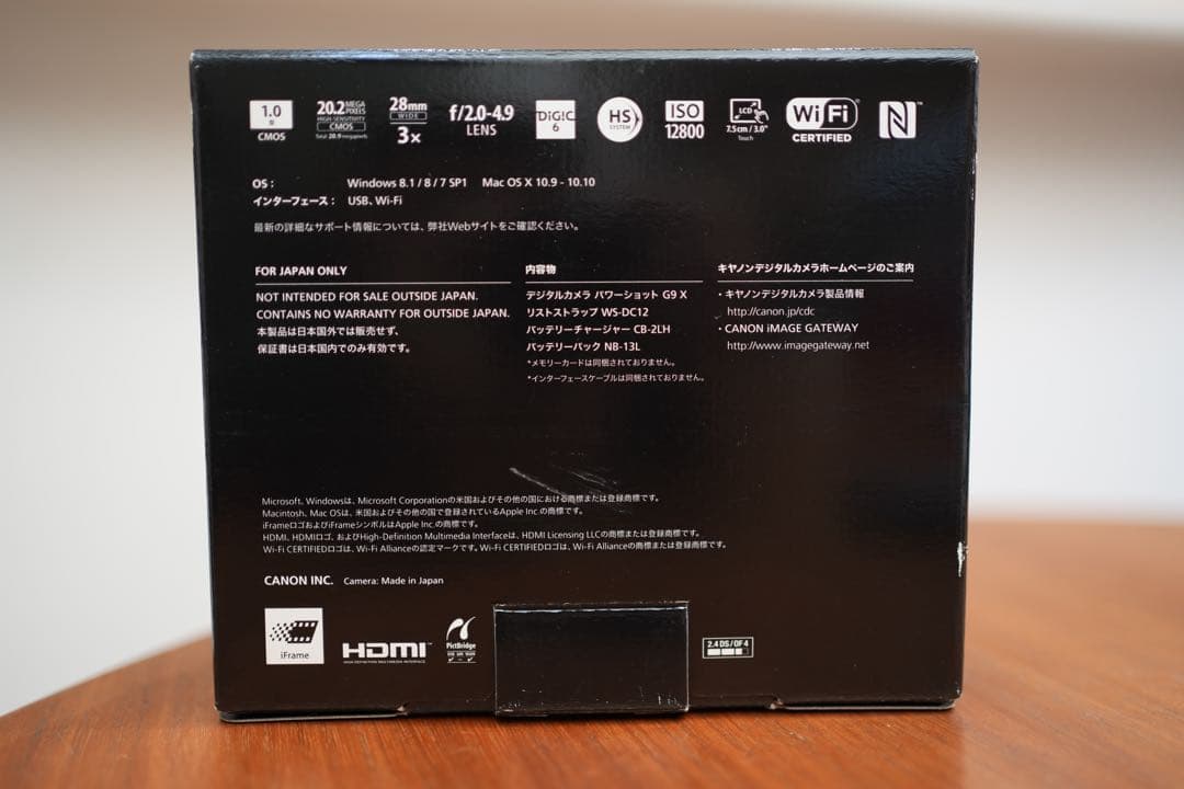 【付属品完備 】Canon PowerShot G9X Wi-Fi