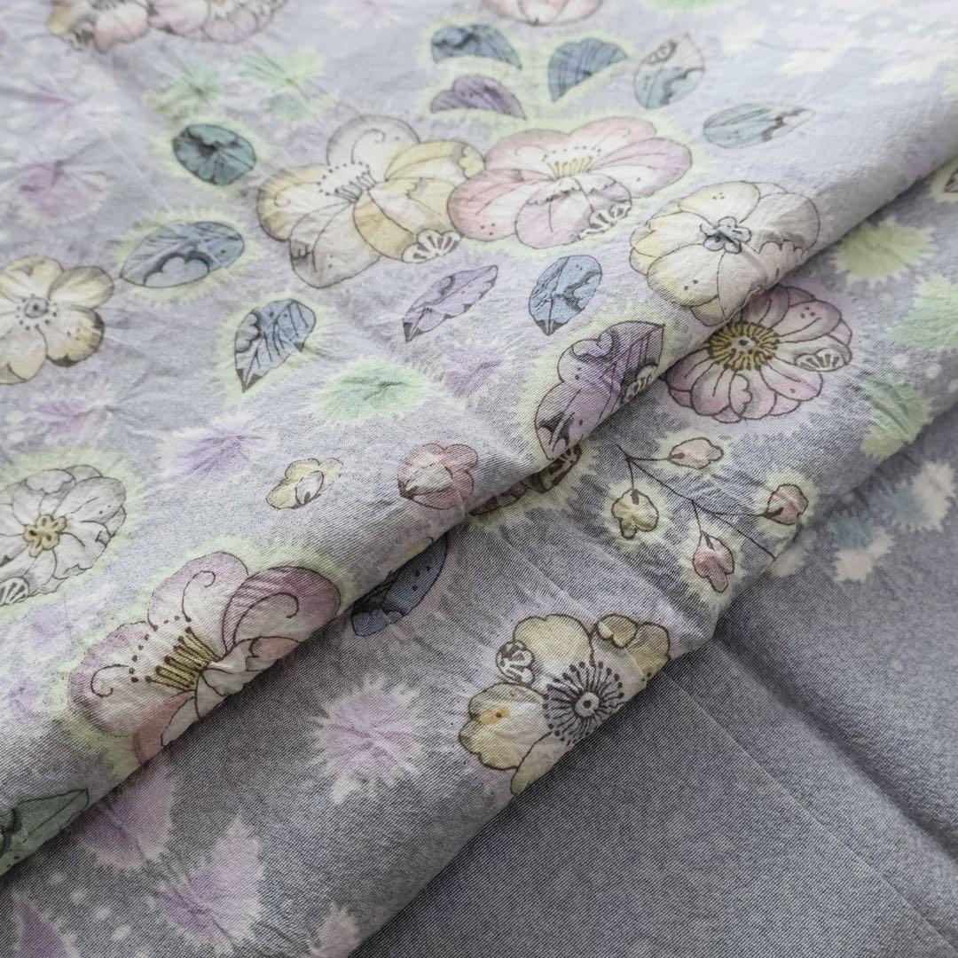 訪問着セット 辻ヶ花絞り ブルーグレー