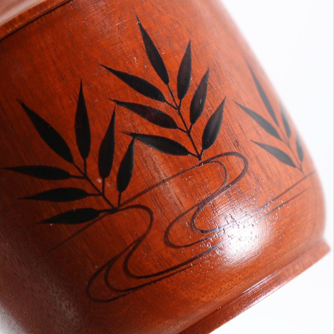 道場宗廣作 苫屋棗 千鳥蒔絵 茶道具 共箱　V936　N8