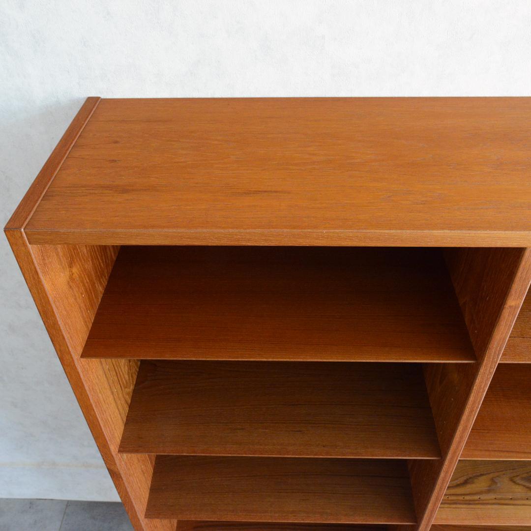 デンマーク 北欧ヴィンテージ チーク ブックシェルフ 北欧家具 ディスプレイ