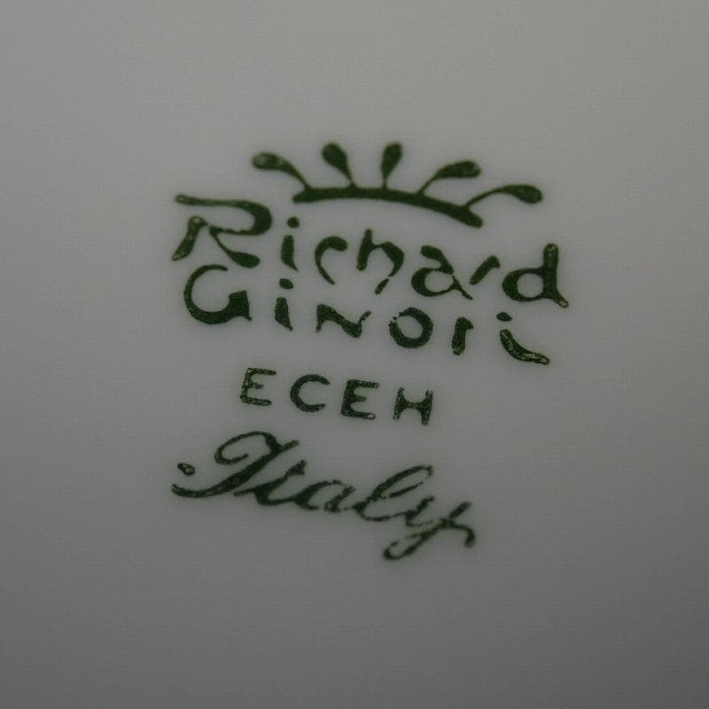 RU-6184 リチャードジノリ　ベッキオホワイトスーププレート　約23.5cm