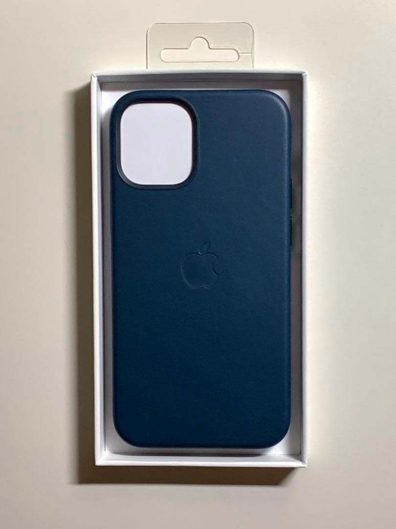 【新品】純正 iPhone 12 mini レザーケース・バルティックブルー